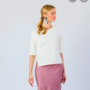 Dudley Stephens Carrol St Top Off White Terry XS